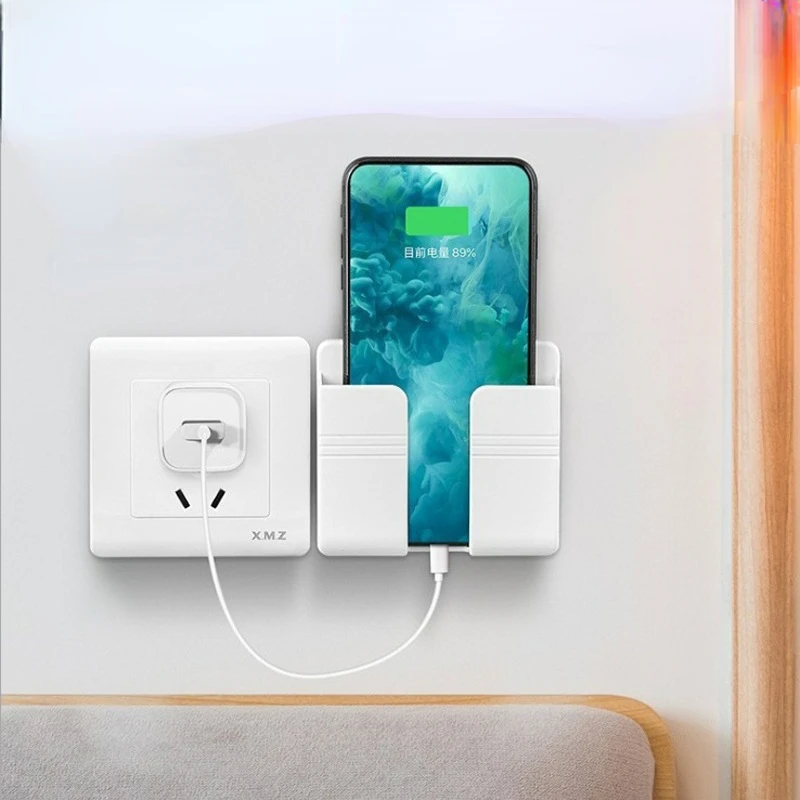 

Air Conditioning TV Remote Control Storage Box Mobile Phone Plug Socket Wall-mounted Storage Box Storage Home Storage Rack Rack