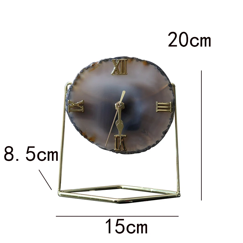 Креативные Часы с агатом современные украшения для дома гостиной спальни