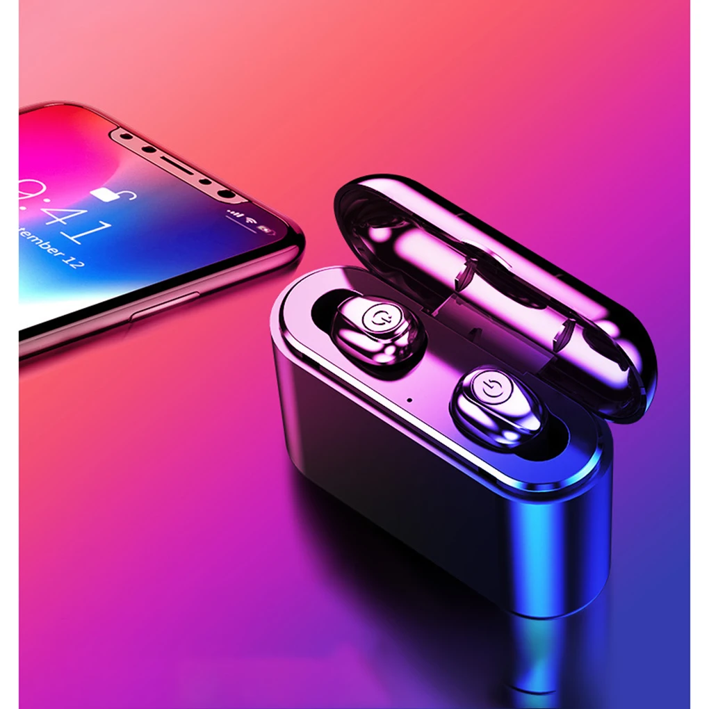 Bluetooth 5.0 Headset TWS Wireless Earphones Twins Earbuds 5D Stereo Headphones 2200 mAh Storage Box | &