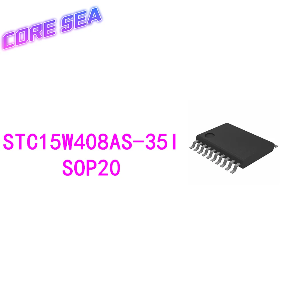 

10PCS STC microcontroller chip STC15W408AS-35I-SOP20 chip with 20 pins