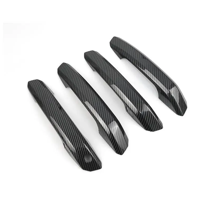 4 szt. Akcesoria samochodowe ABS z włókna węglowego zewnętrzna osłona klamki tapicerka dla Audi A4 B9 A5 2017 2018 2019