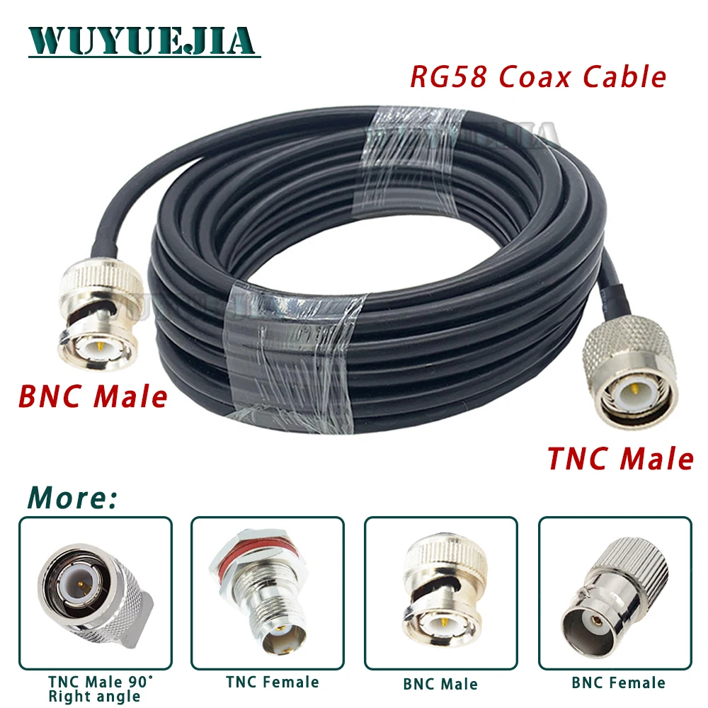 

Waterproof BNC Female Nut Bulkhead to TNC Male Plug RG58 Pigtail Jumper BNC RF Coaxial Extension Cable 50 Ohm