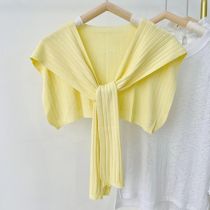 Женский шарф шаль пончо модная женская однотонная Вязаная Шаль асимметричный