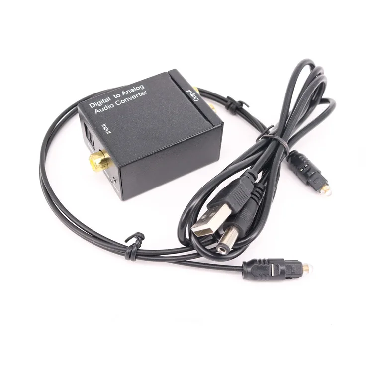 

Digital to Analog Audio Converter Digital Coaxial/Optical Fiber to Analog Box Digital to Analog