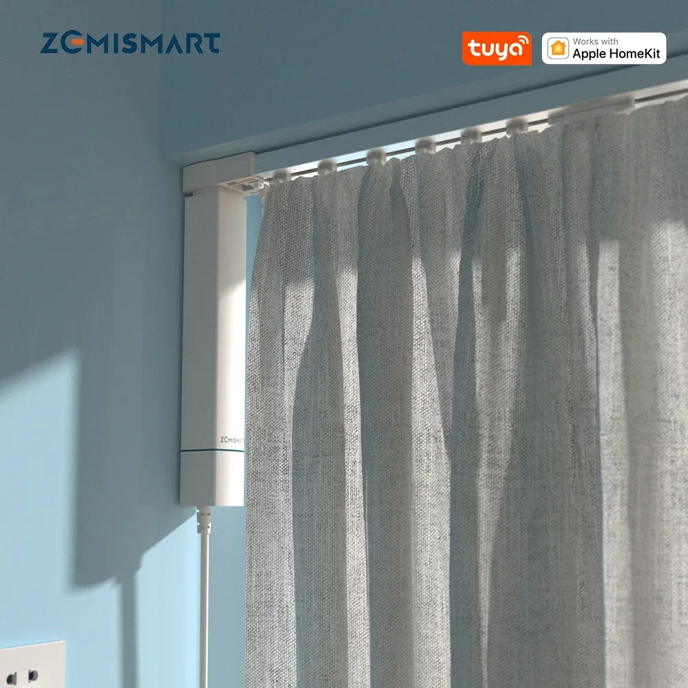 Zemismart Custom Track WiFi Homekit Smart Curtain Motor Set Alexa Google Home Яндекс Алиса Голосовое управление