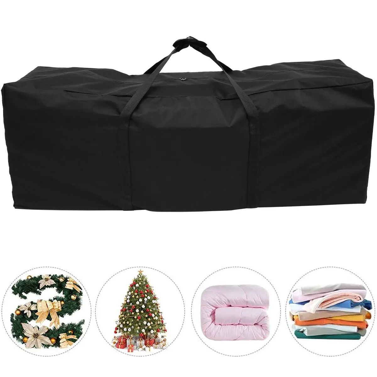 

Garden Cushion Storage Bag 120 x 36 x 44CM Large 600D Oxford Cloth Waterproof Furniture Cushion Protective Bag for Quilt Pillow