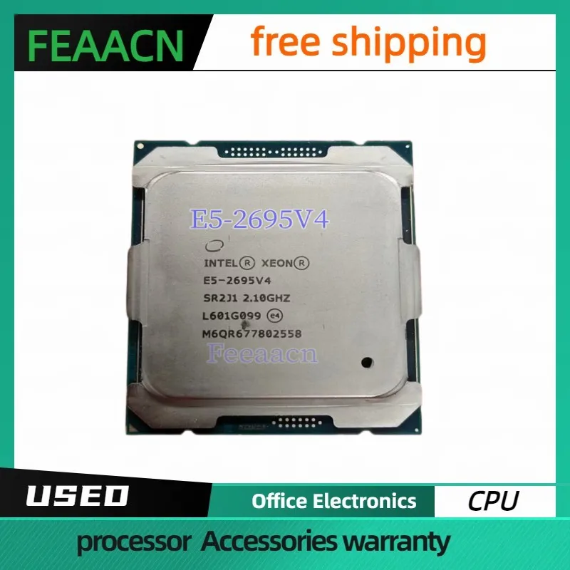 Процессор Xeon E5-2695V4 SR2J1, 2,1 ГГц, 45 м, 18 ядер, 120 Вт, 14 нм, Φ V4 CPU E5 2695 V4 E5 2695V4