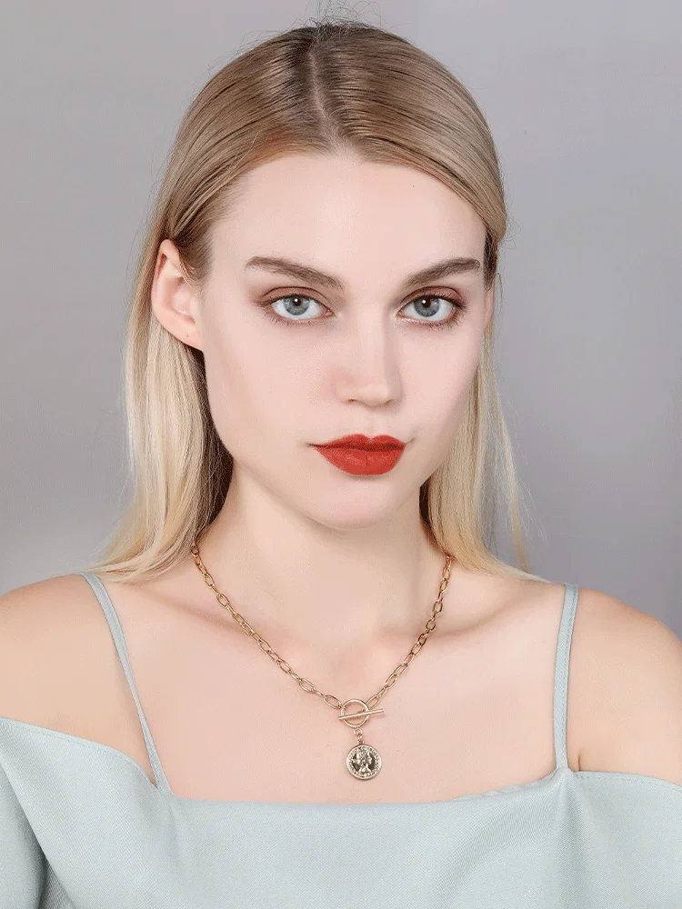 Ожерелье из нержавеющей стали 316L для женщин винтажное ожерелье с подвеской в