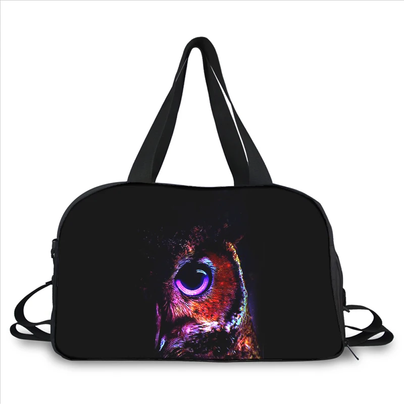 animal owls 3D printing fashion trend portable large capacity multi function messenger bag travel bag