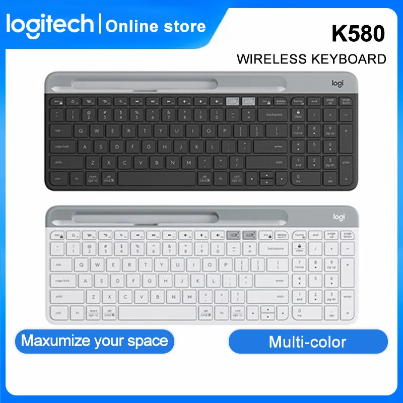 Клавиатура Logitech K580 беспроводная, 2,4 ГГц, Bluetooth, два режима