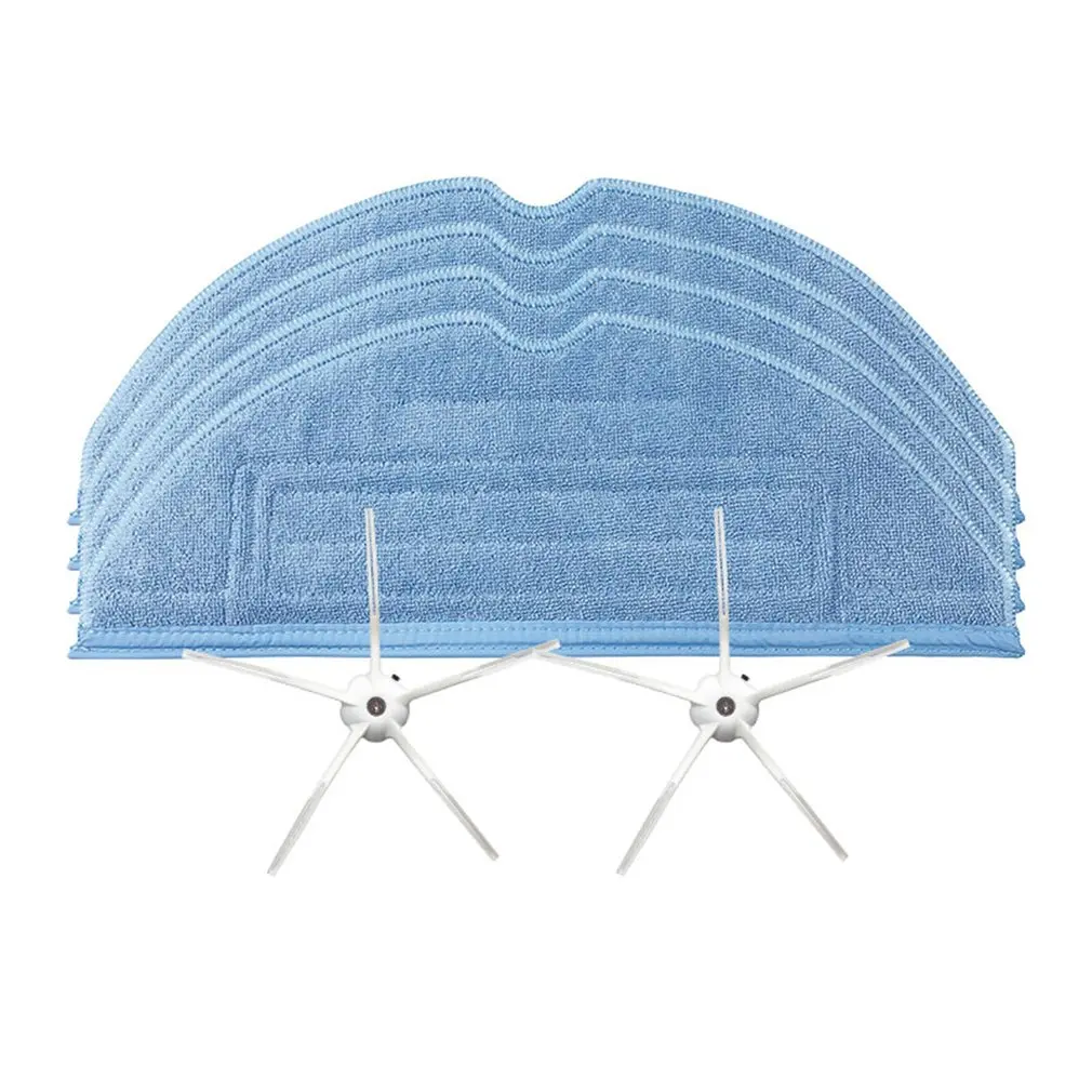 

4pcs Rags 2pcs Side Brushes For Roborock T7S PLUS/S7 Mopping Pads Strong Decontamination Sweeping Robot Accessories