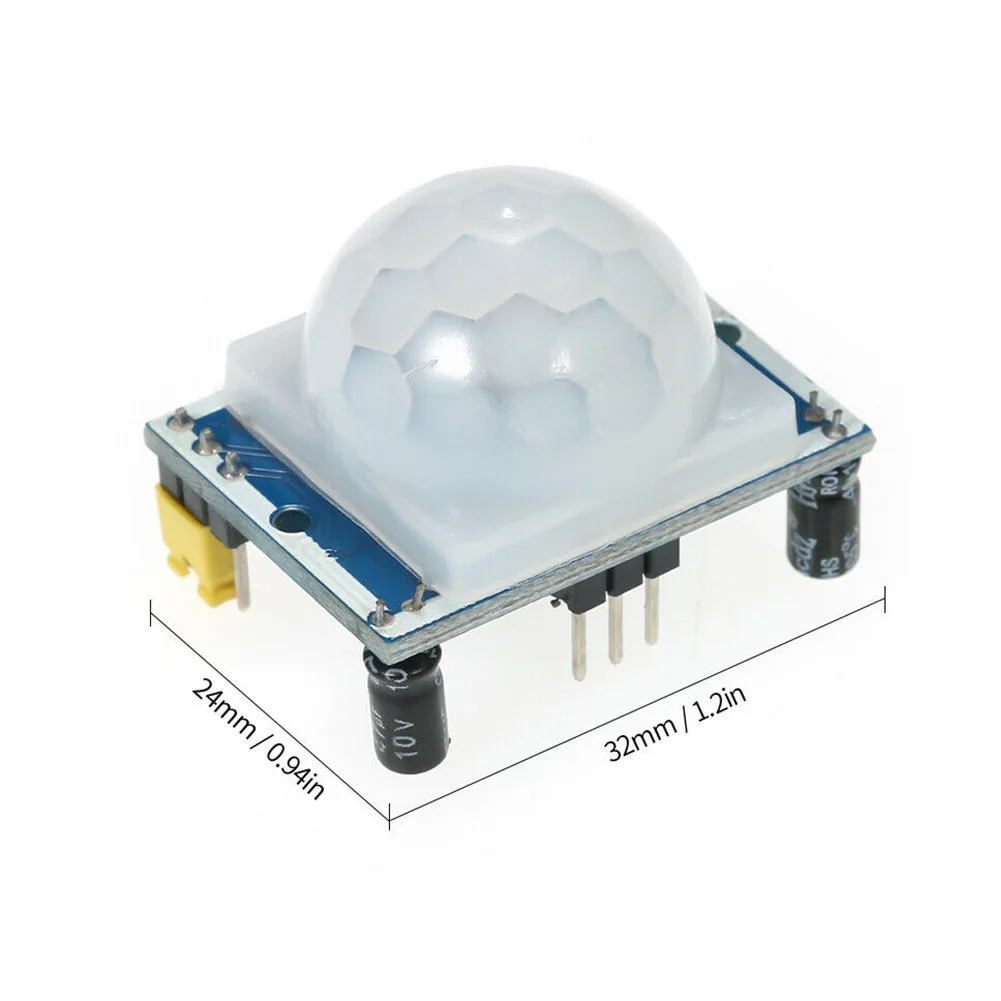 

HC-SR501 Small PIR Sensor Module Pyroelectric Infrared Body Motion Sensor Electrical Equipment Supplies Sensors