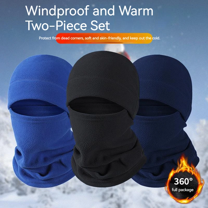 

Winter Fleece Balaclava Men Face Mask Neck Warmer Beanies Thermal Head Cover Tactical Military Sports Scarf Ski Caps