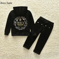juicy apple tracksuit autumn girls clothing set children zipper coat and pant set baby girl sports suit fashion kids clothes set