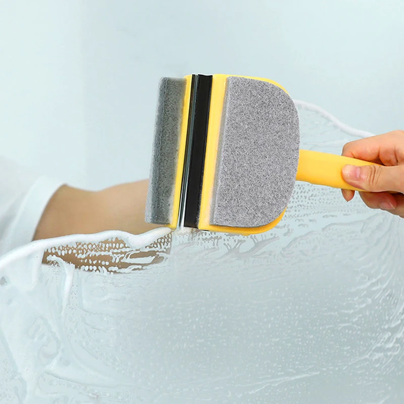 

Glass Window Wiper Tile Brush Soap Cleaner Soft Silicone Blade Home Shower Bathroom Mirror Scraper Glass Mirror Wiper