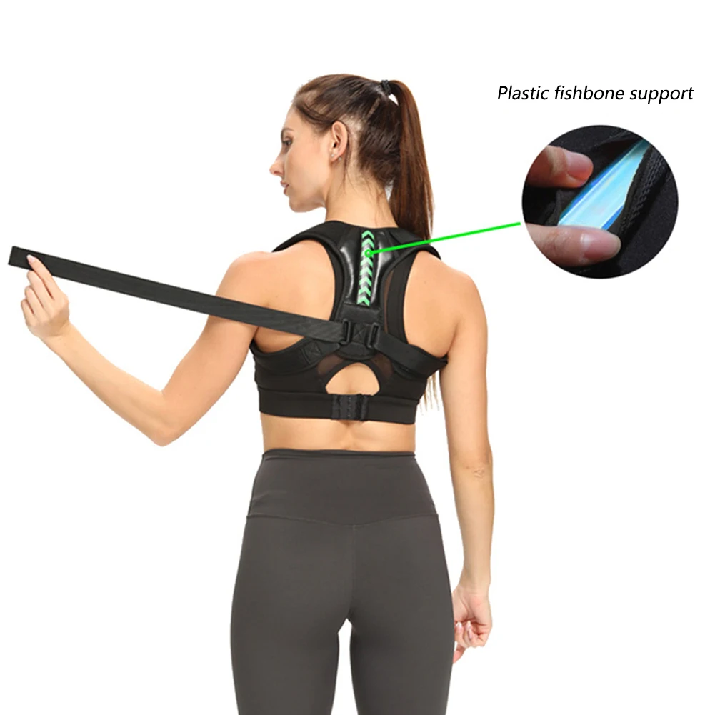 

Adjustable Back Shoulder Posture Corrector Belt Clavicle Spine Support Reshape Your Body Home Office Sport Upper Back Neck Brace