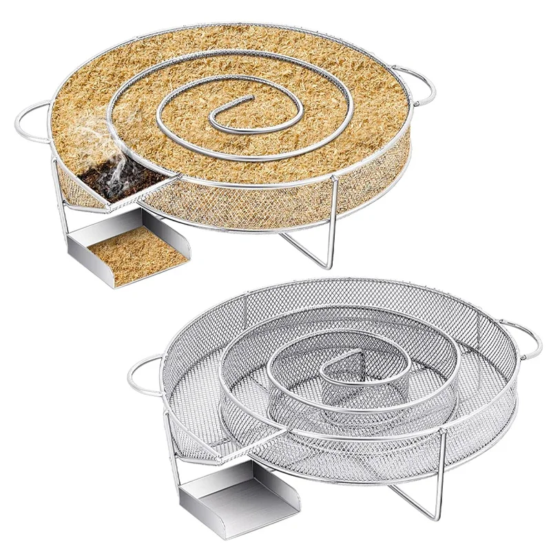 Генератор холодного дыма для барбекю гриля или коптильни древесной пыли