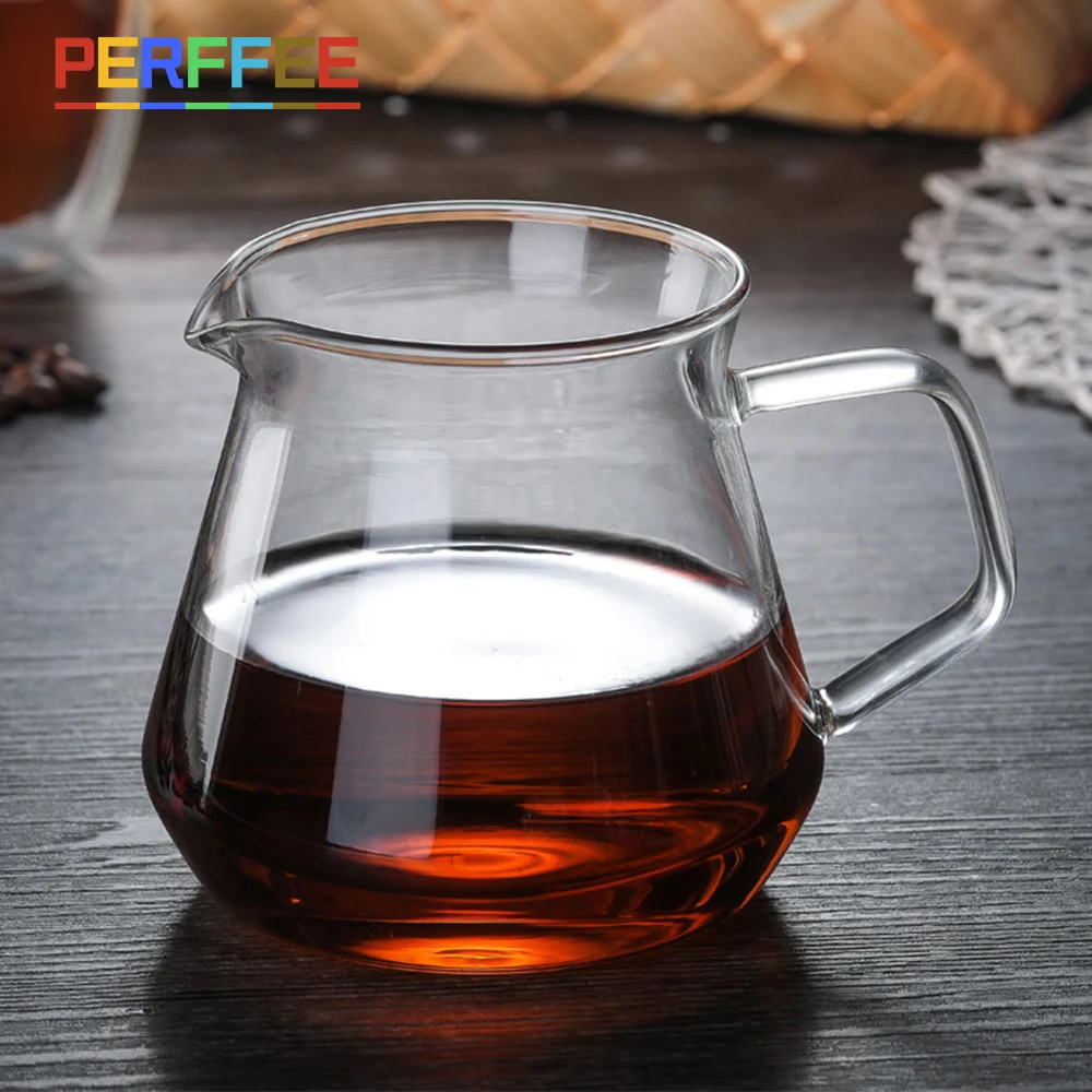 

400ml 600ml V60 Coffee Server Pour Over Glass Range Coffee Server Heat Resistant Coffee Kettle Brewer Drip Coffee Share Pot