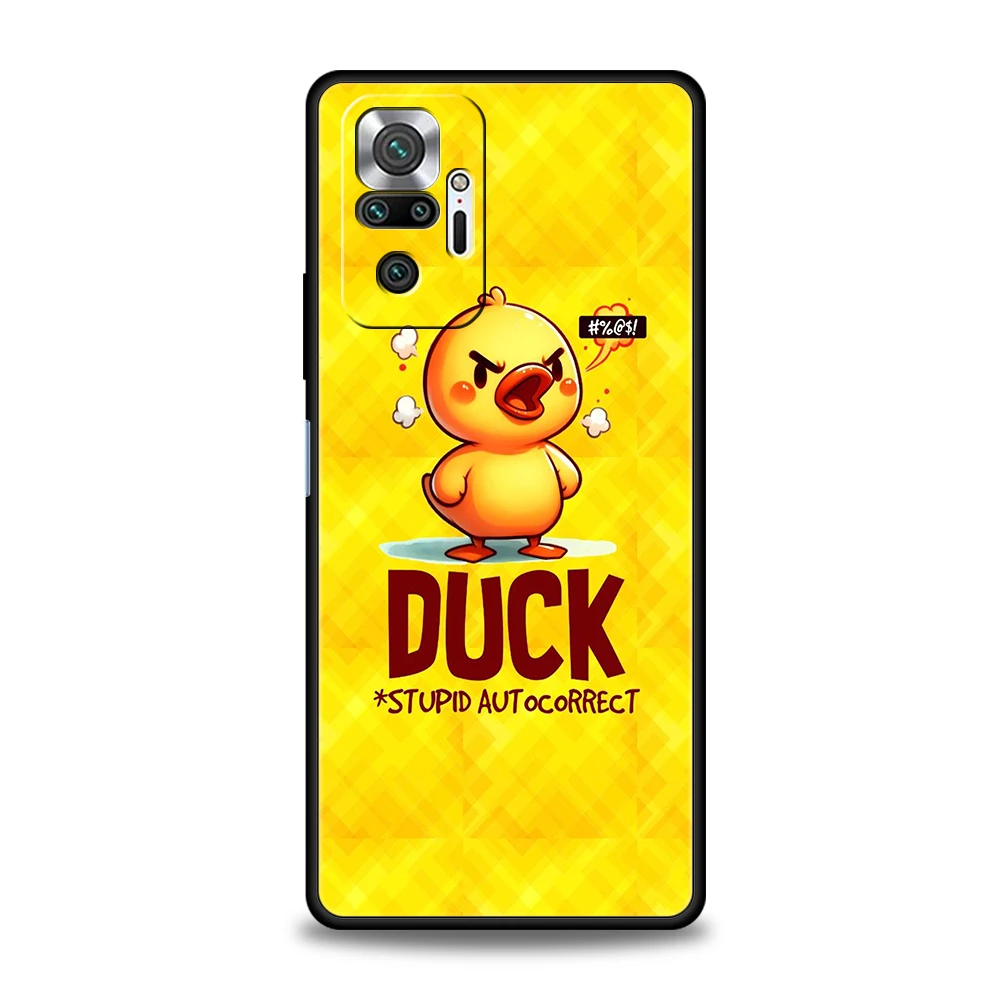 Фото Cute Cartoon Duck Phone Case Cover for Redmi 14C 10C Note 14 13 12 10 11 Pro Plus 7 8T K40 K50 Gaming Pro Plus 5G Soft TPU Shell №3