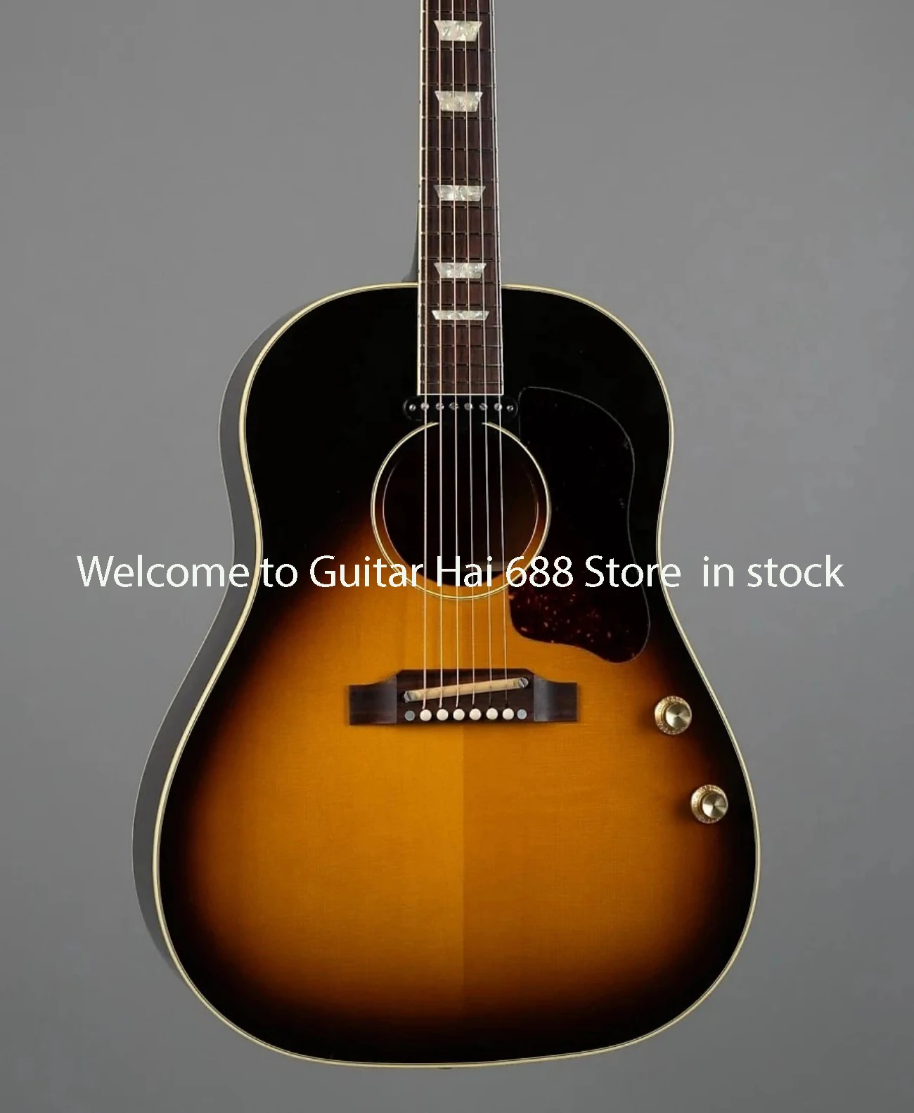 Фото Гитара Custom Shop J-160 E 1996 - Vintage Sunburst, акустическая, винтажная, с эффектом солнечных бликов. # 5462899 №5
