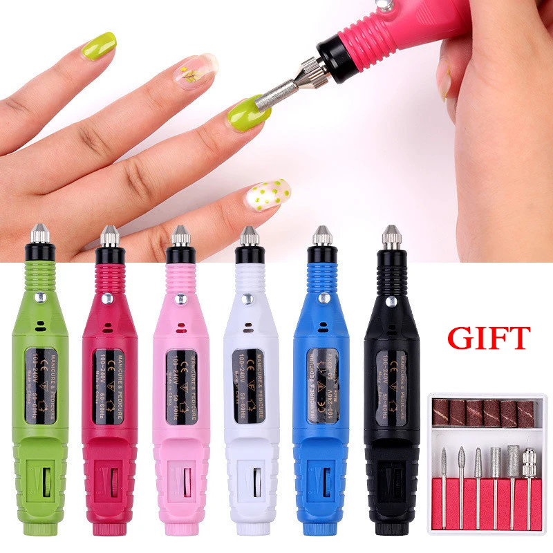 

Professional Electric Nail Drill Machine 1 Set Manicure Machine Pedicure Drill Set Ceramic Nail File Nail Drill Equipment Tools
