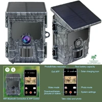 hunting camera 4k hd with wifi solar panel powered trail camera trap night vision waterproof ip66 game wildlife cameras monitor