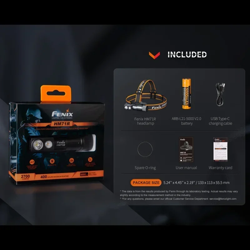 

Перезаряжаемый налобный фонарь Fenix HM71R 2700 люмен