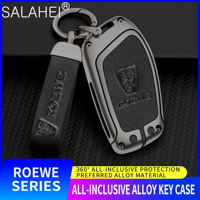 

Zinc Alloy Car Remote Smart Key Case Full Cover Holde Shell Fob For Roewe RX5 i6 i5 RX3 RX8 ERX5 Protector Keychain Accessories