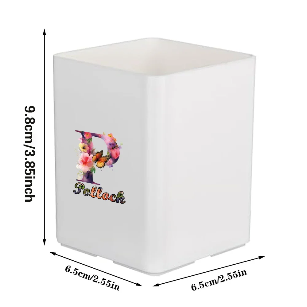 Индивидуальное имя практичная акриловая чашка для карандашей настольный