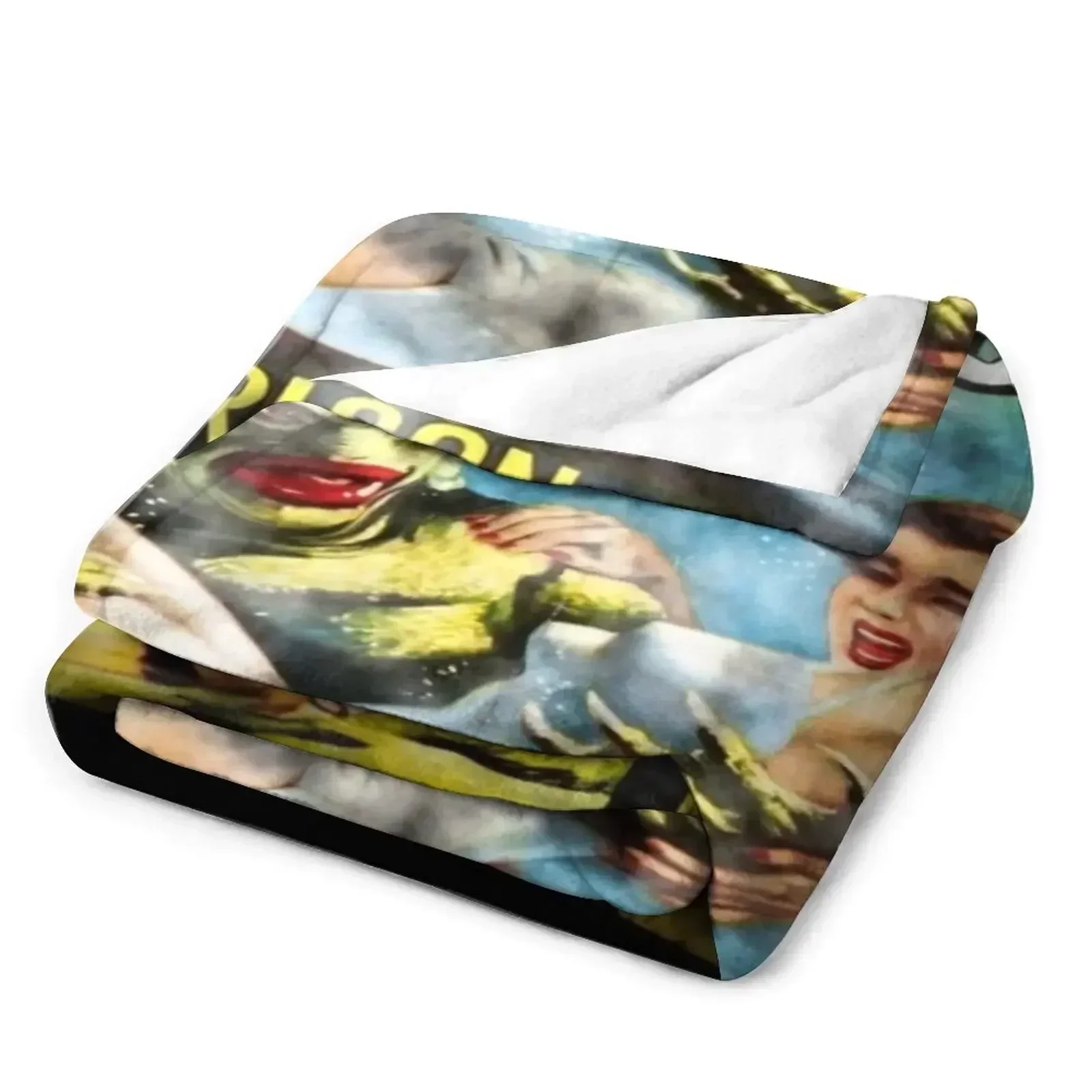 Истота из Черной лагуны — темная версия. Одеяло Фланелевая среда Постельное