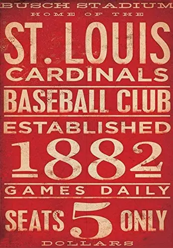 Жестяной знак St. Louis Cardinals металлический декор магазин художественного бейсбола