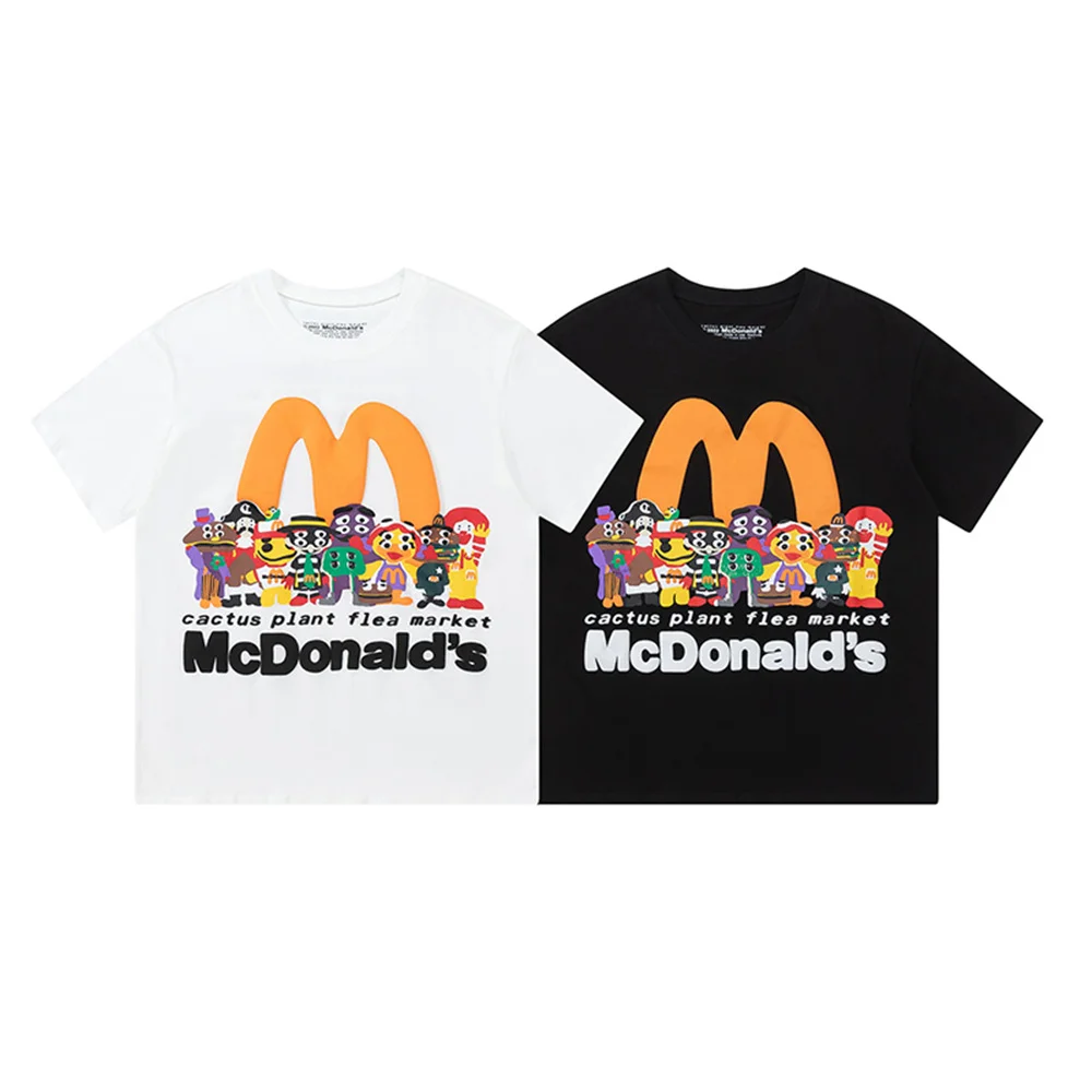 

Футболка CPFM x Cacus Jack x McDonalds FW22 для мужчин и женщин, 100% хлопок, европейские размеры, модные летние футболки CPFM с принтом пены