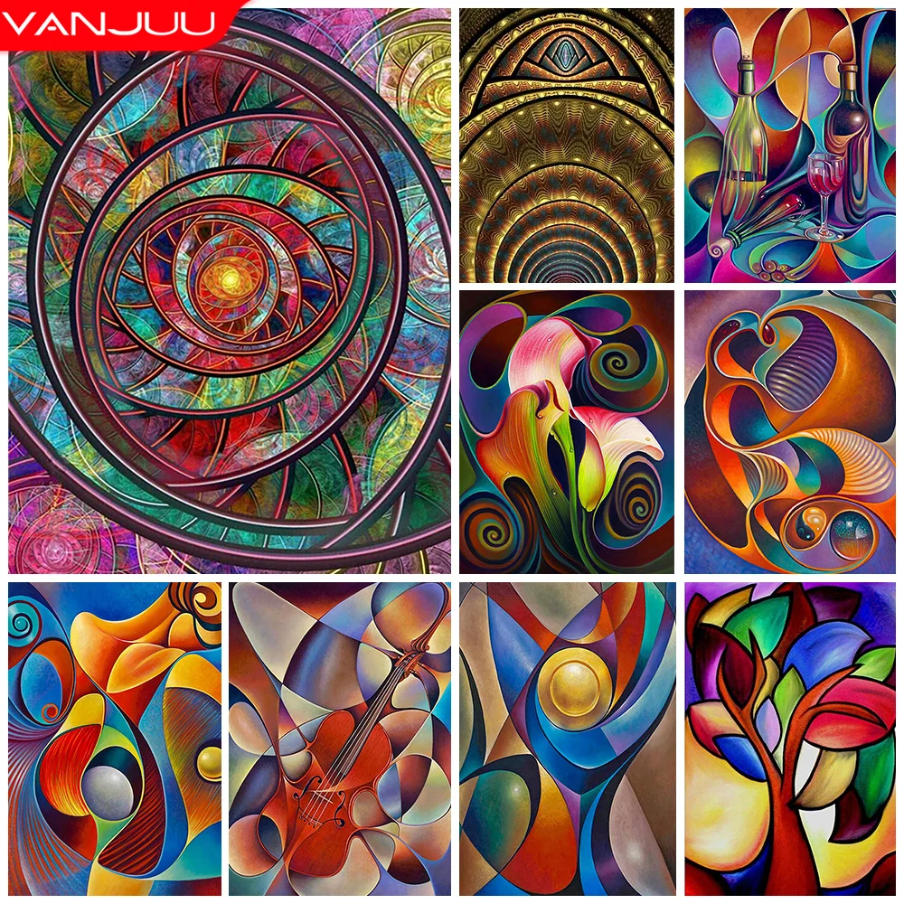 

Алмазная мозаика, живопись, абстрактное искусство, цветок, алмазная вышивка 5D, сделай сам, картина Стразы, домашний декор, подарок