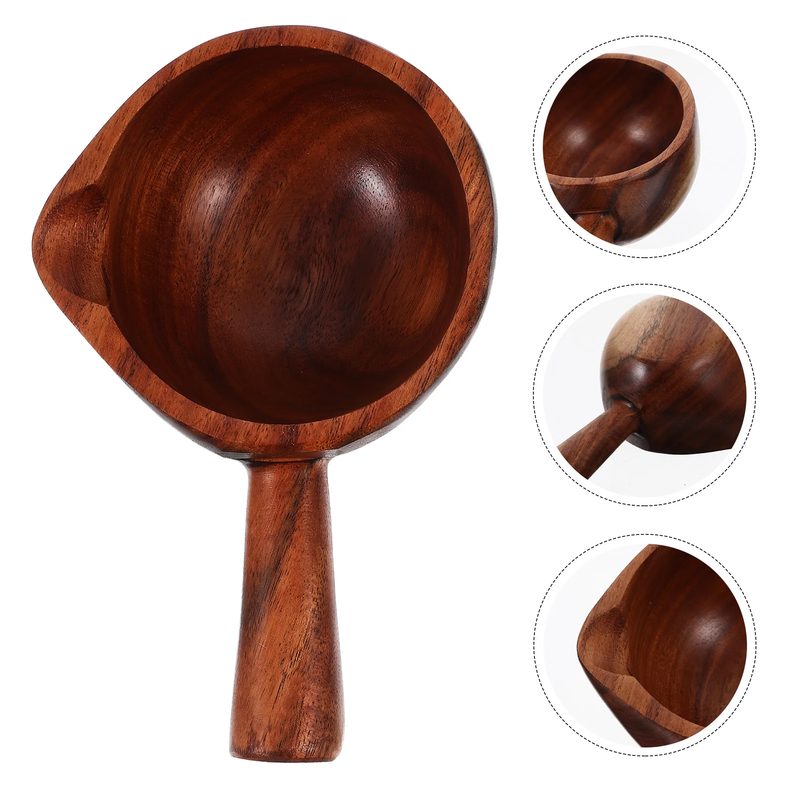 

Water Ladle Scoop Spoon Wooden Dipper Bath Cup Wood Kitchen Hair Rinse Soup Bailer Handle Washing Serving Wash Tea Japanese
