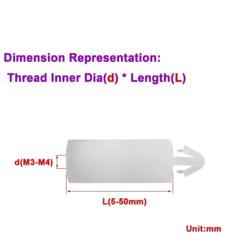 M3 M4 Белый нейлоновый дистанционный винт для печатной платы вставной пост