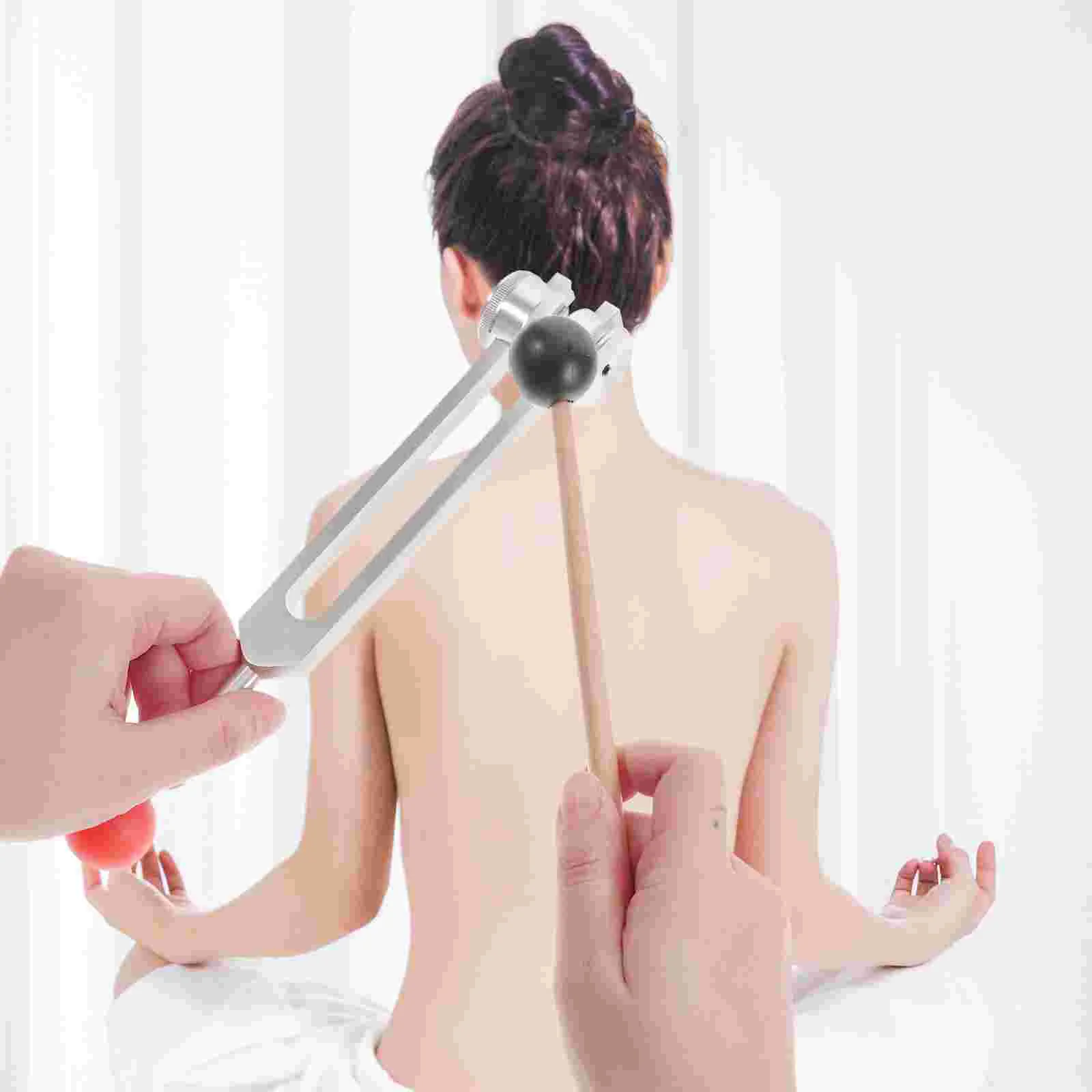 

Fork Tuning Instrument Stress Tuner Musical Sound Relieve Aluminum Alloy Chakra Hammer Forks Heart Turning Reliever