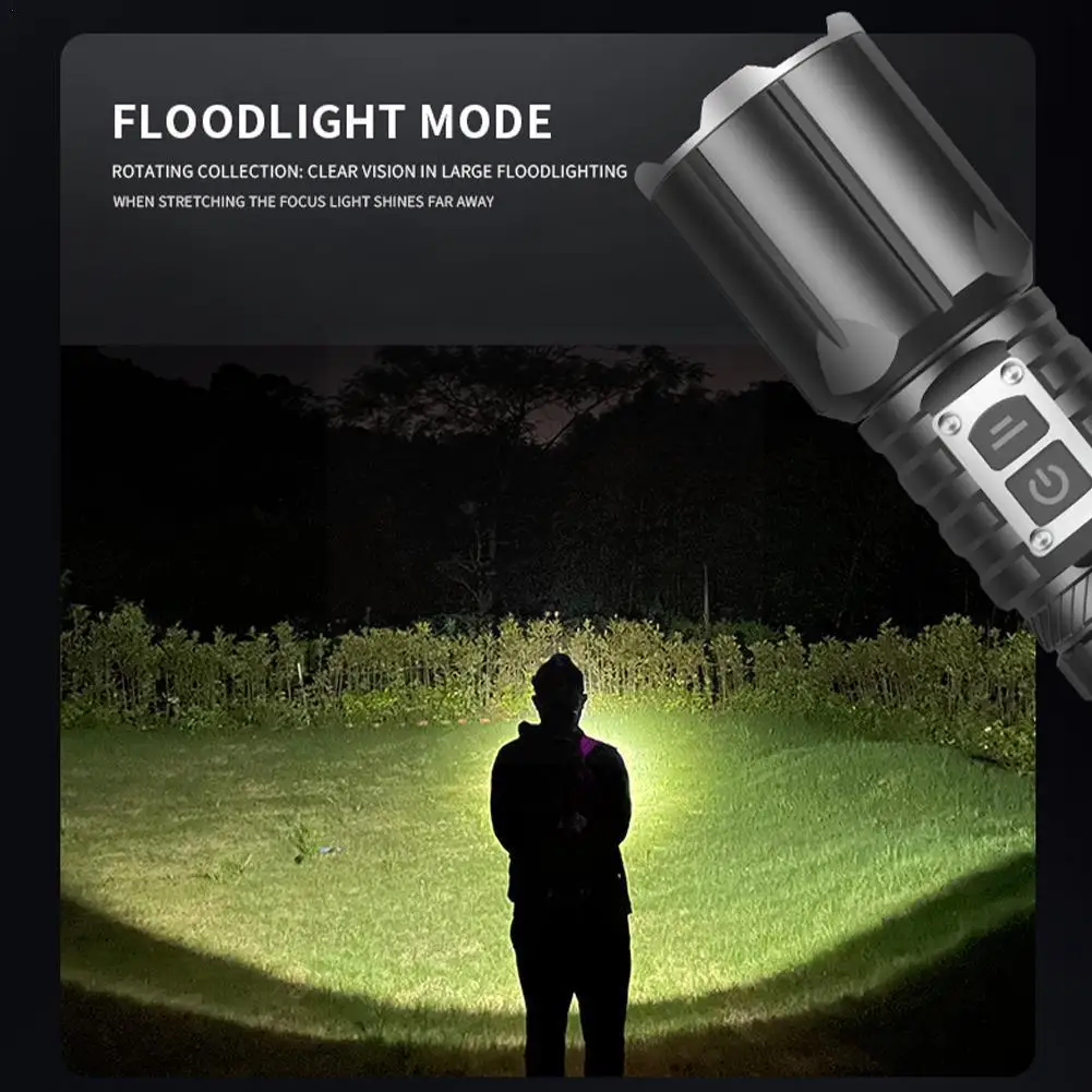 

Lumens Xhp160 Powerful Flashlight 3535a Xhp70 Rechargeable Power Light Led Torch Tactical Flashlight Flash High Lantern X1b6