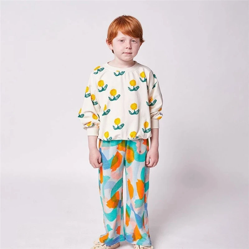 Kids Sweaters 2022 New Spring BC Toddler Boys Girls Cartoon Print Pullover Sweatshirts Baby Children's Outwear Clothings Top
