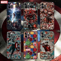 phone case for apple iphone 13 pro max 12 11 8 7 se xr xs max 5 5s 6 6s plus soft tpu case cover marvel iron man spiderman heros