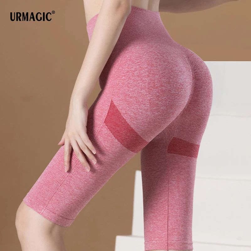 

Urmagic Breathable Sports Honeycomb Yoga Women's Jacquard Fitness Tight Beautiful Hip Trousers European And American