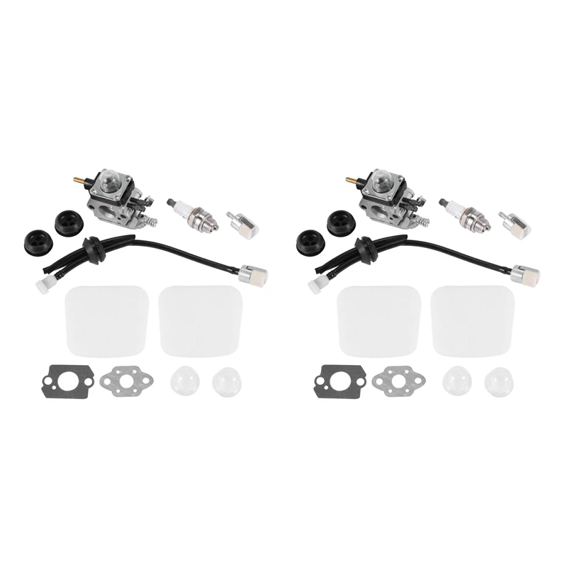 

2X C1U-K17 Carburetor Repower Kit For 2-Cycle Mantis 7222 7222E 7222M 7225 7230 7234 7240 7920 7924 Tiller/Cultivator