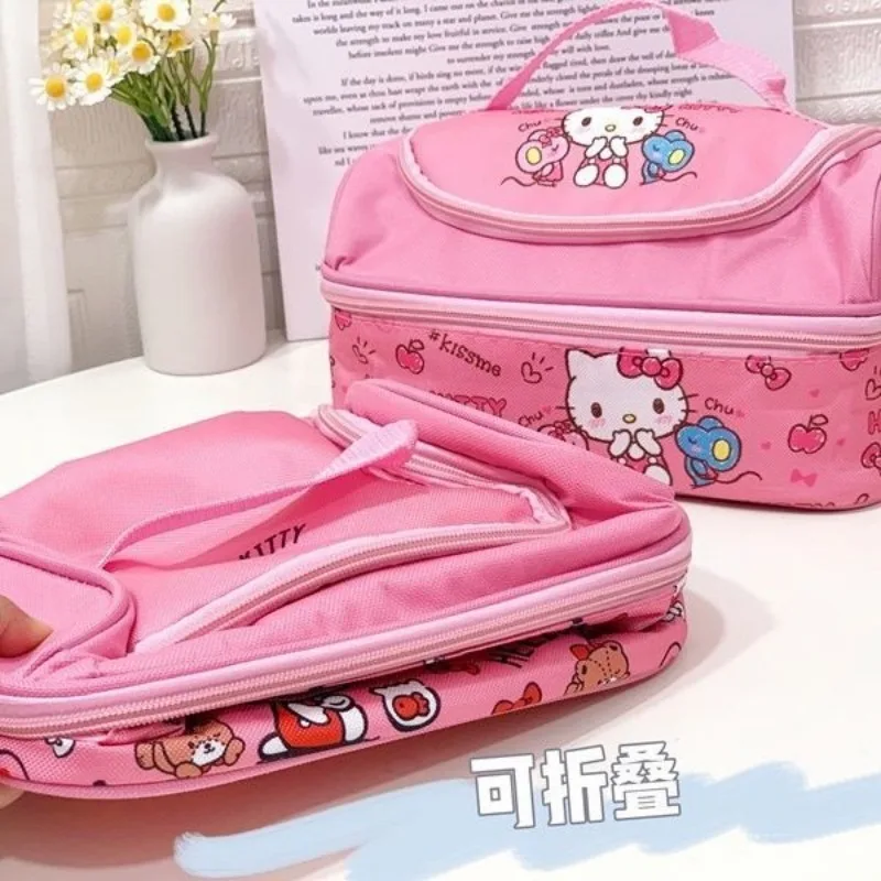Новый милый Ланч-бокс Sanrio Kuromi мультяшная Мелодия Cinnmoroll двухслойная