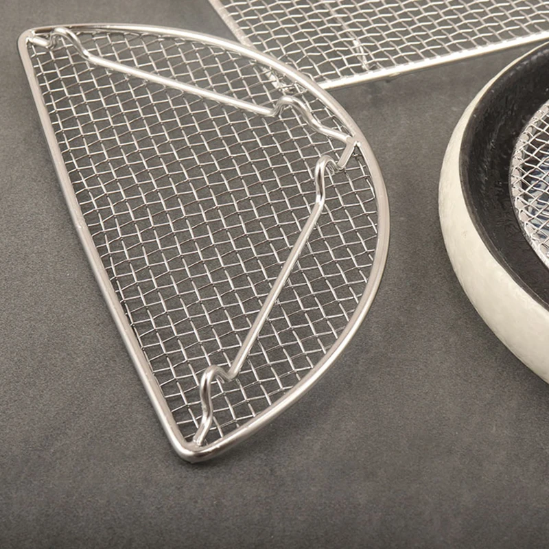 Японская полка из нержавеющей стали для барбекю прямоугольная полукруглая