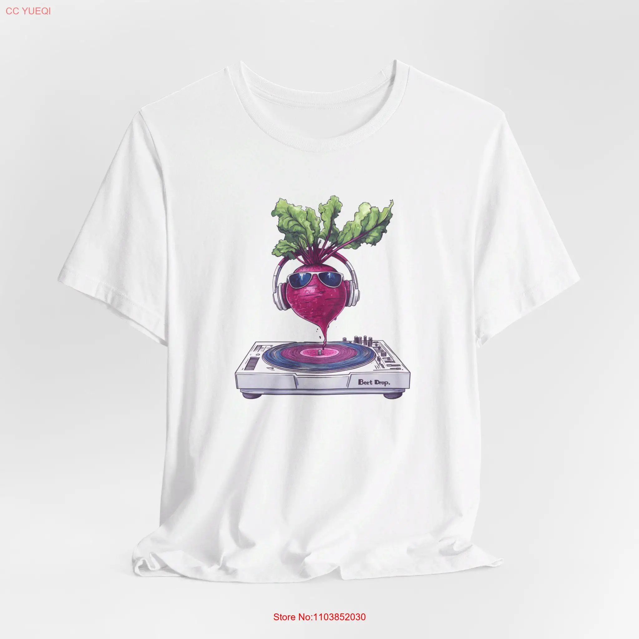 Beet Drop T Shirt Fun DJ and Veggie Mashup Design Punny Music Lover Perfect for Fans Pun Enthusiasts