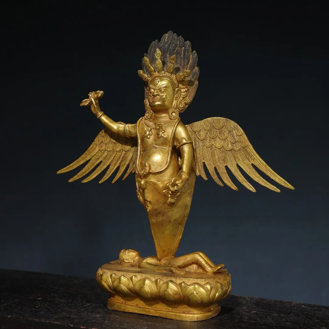 Коллекция тибетских храмов старое бронзовое позолоченное храм Будда Лэй