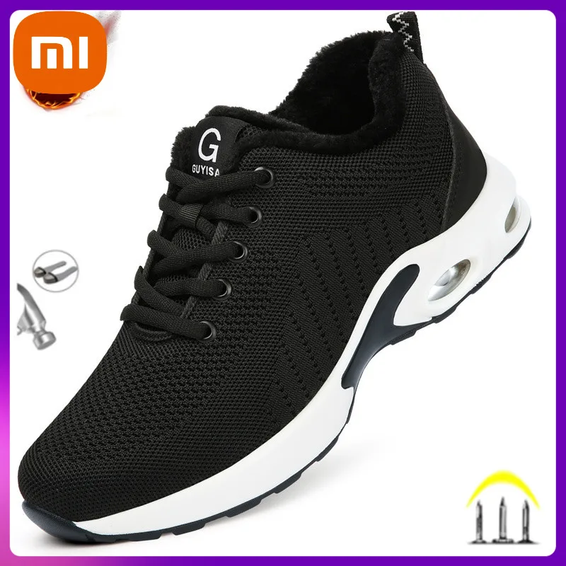 

Xiaomi Steel Head Snow Boots Men Winter Warm Fur Plush Anti-puncture Indestructible Sneakers Ankle Shoes Anti-smash Footwear