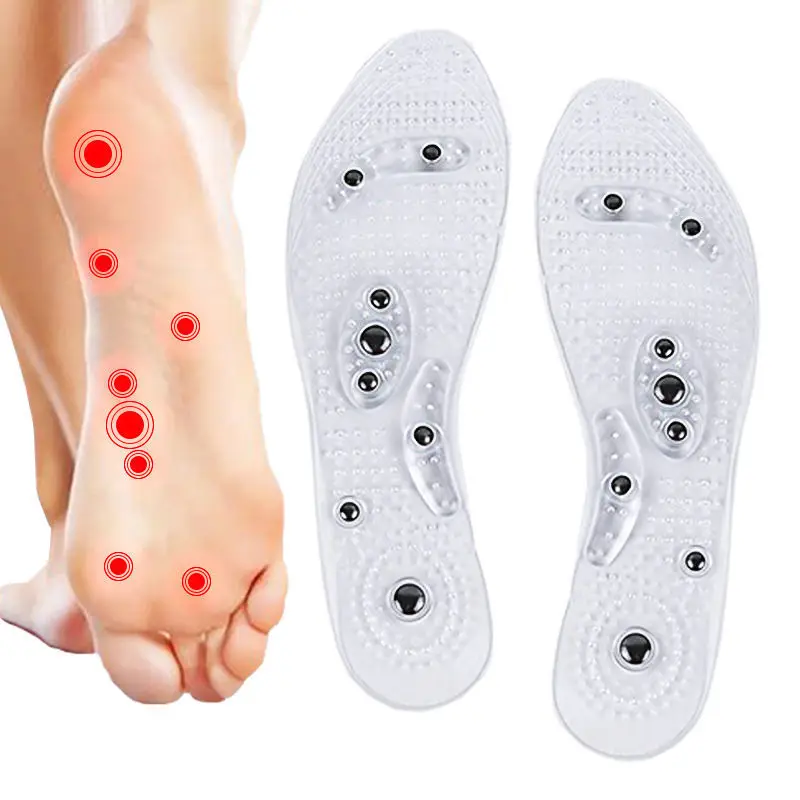 

Cuttable Magnetic Insole for Foot Massage with 8 Magnets Acupressure Foot Acupressure Therapy Slimming Insoles for Weight Loss