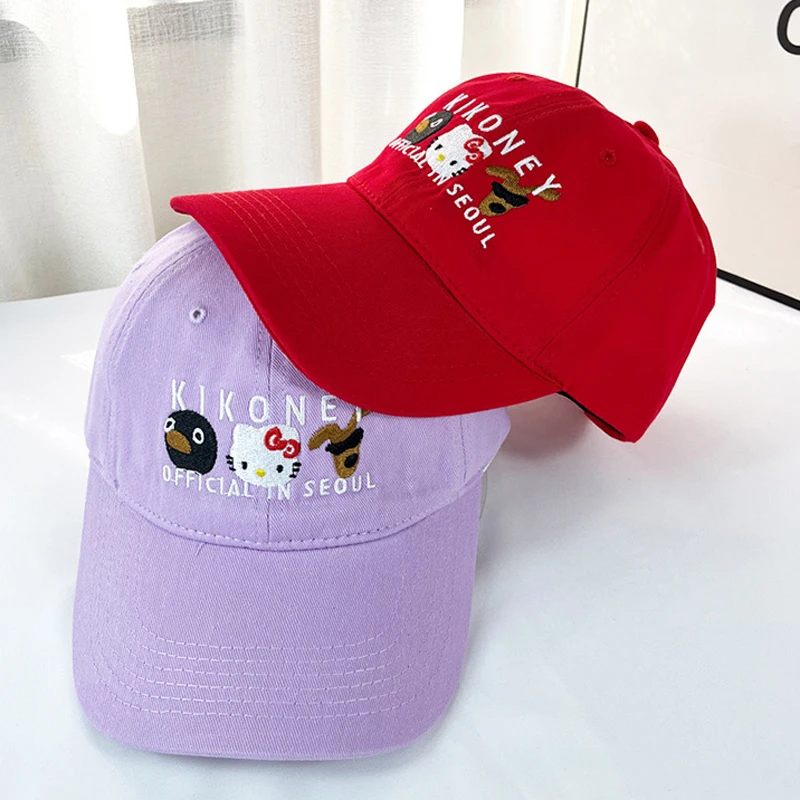 Бейсболка Hellokittys с мультяшным изображением милой девушки большой окружностью