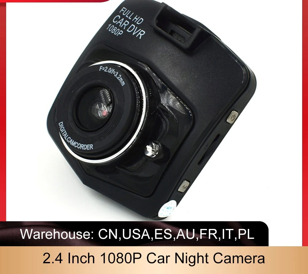

Автомобильная камера 2,4 дюйма 1080P, Автомобильный регистратор ночного вождения, автомобильный широкоугольный видеорегистратор с датчиком д...