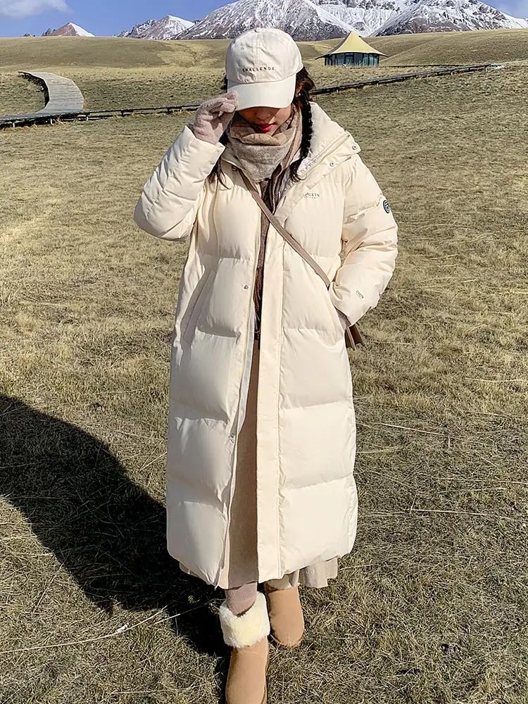 MEILLY DOLPHIN Winter Down Cotton Jacket Women Fashion Hooded Casual Pocket Zipper Thick Long Parkas Winter Coat Female Outwear